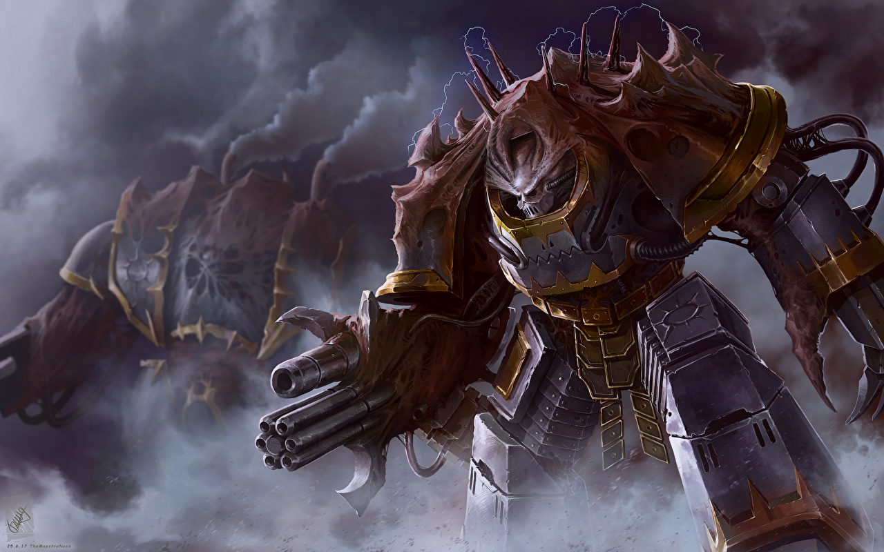 40k Iron Warriors Art - HD Wallpaper 