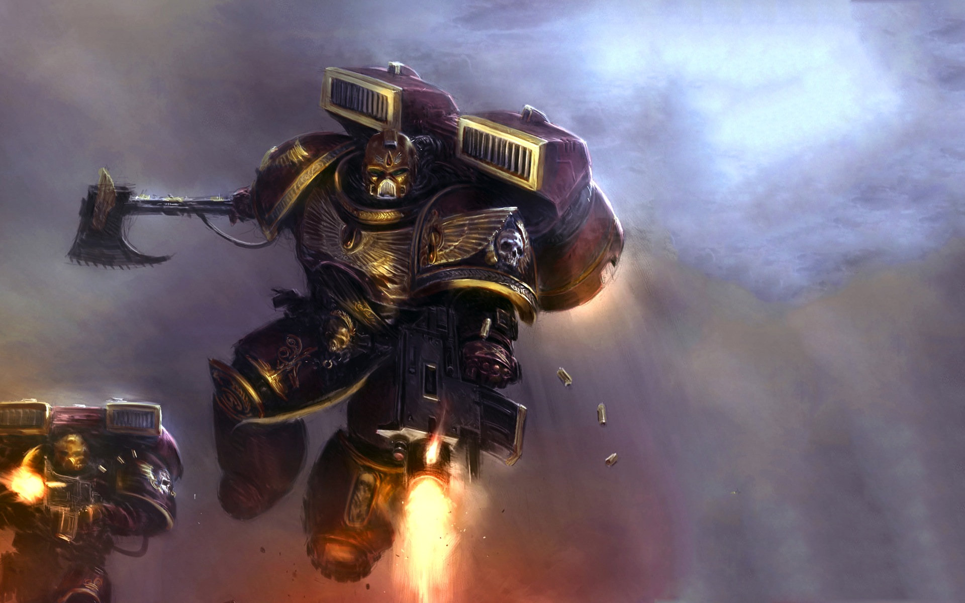 Wallpaper - Warhammer 40k Space Marine Jetpack - HD Wallpaper 