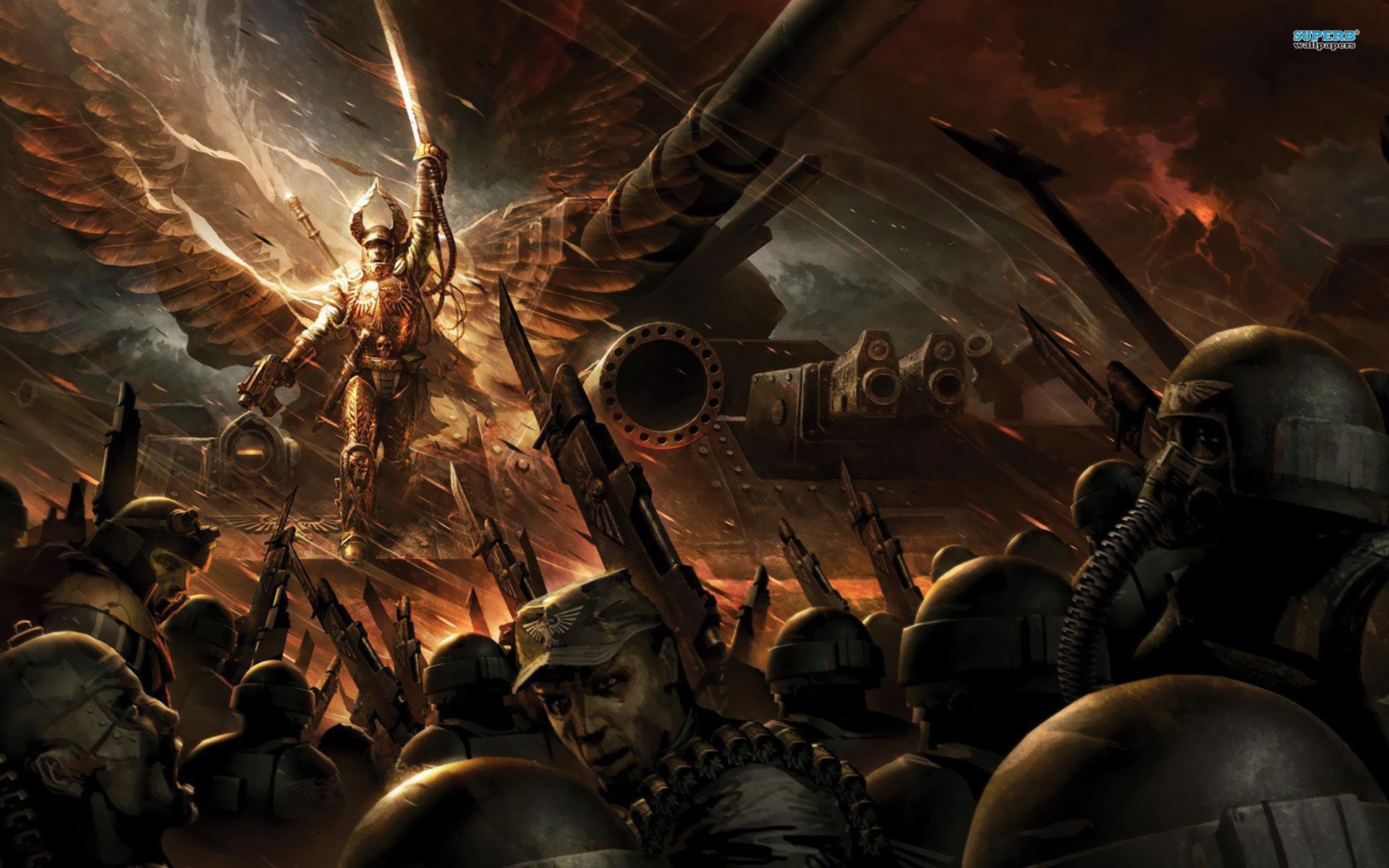 Wallpaper - Warhammer 40k Imperial Guard Fan Art - HD Wallpaper 