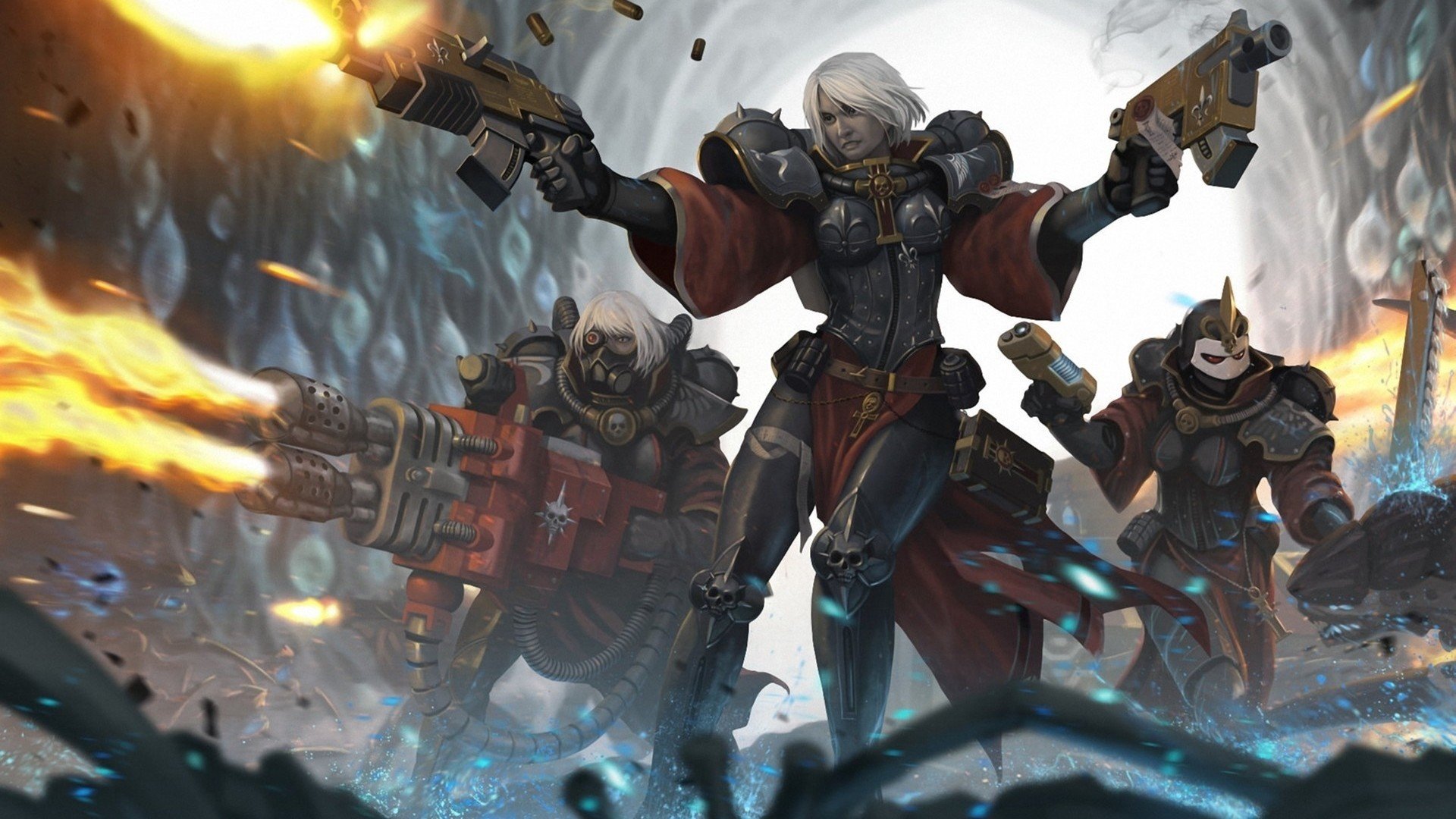Warhammer 40k Wallpaper - Blood For The Blood God Skulls - HD Wallpaper 