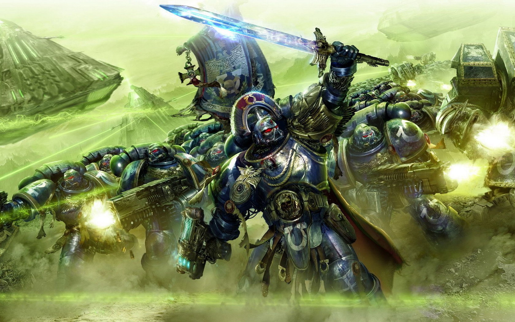 Warhammer 40k Ultramarines Vs Necrons - HD Wallpaper 