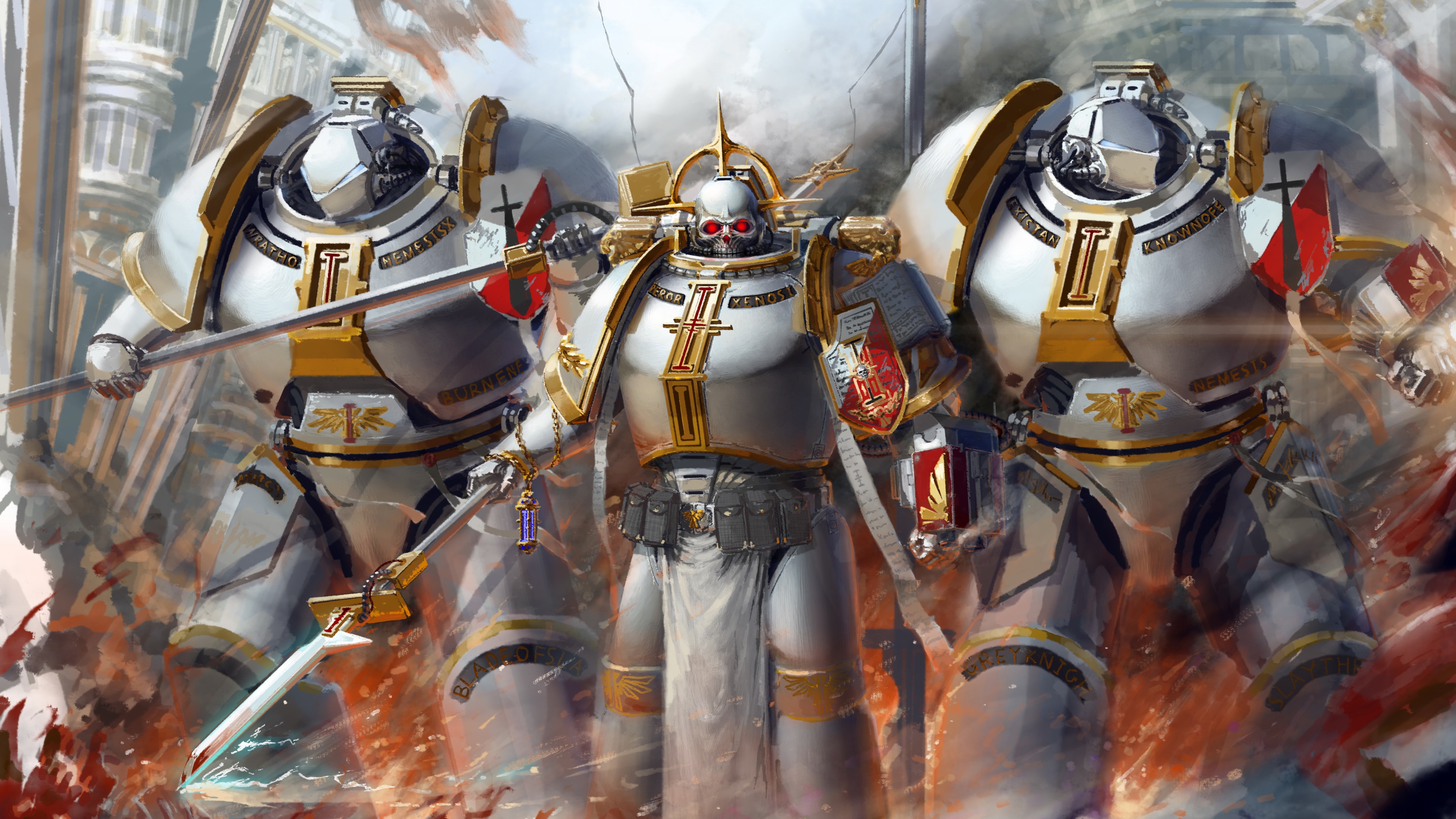 Wallpaper Warhammer 40k, Grey Knights, Art Picture - 40k Grey Knights Art - HD Wallpaper 