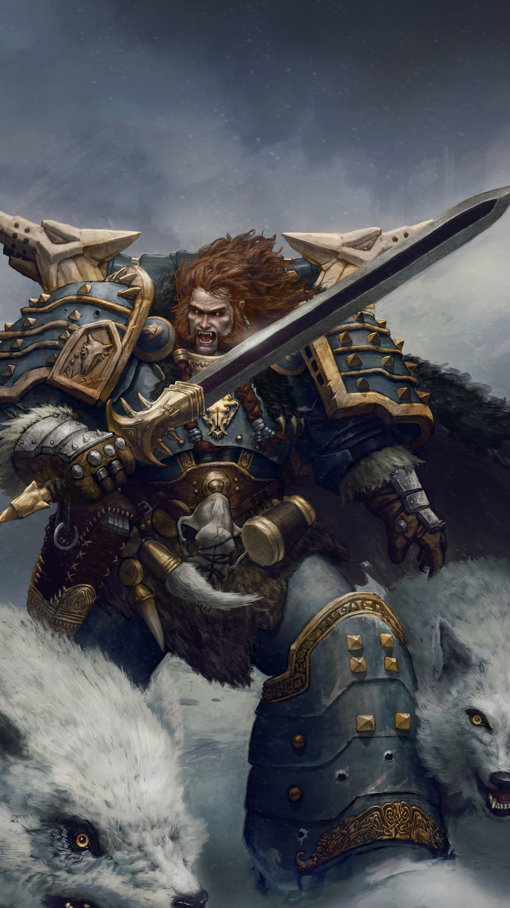 Warhammer 40k Mobile Phone Wallpapers - Leman Russ Primarch Armor - HD Wallpaper 