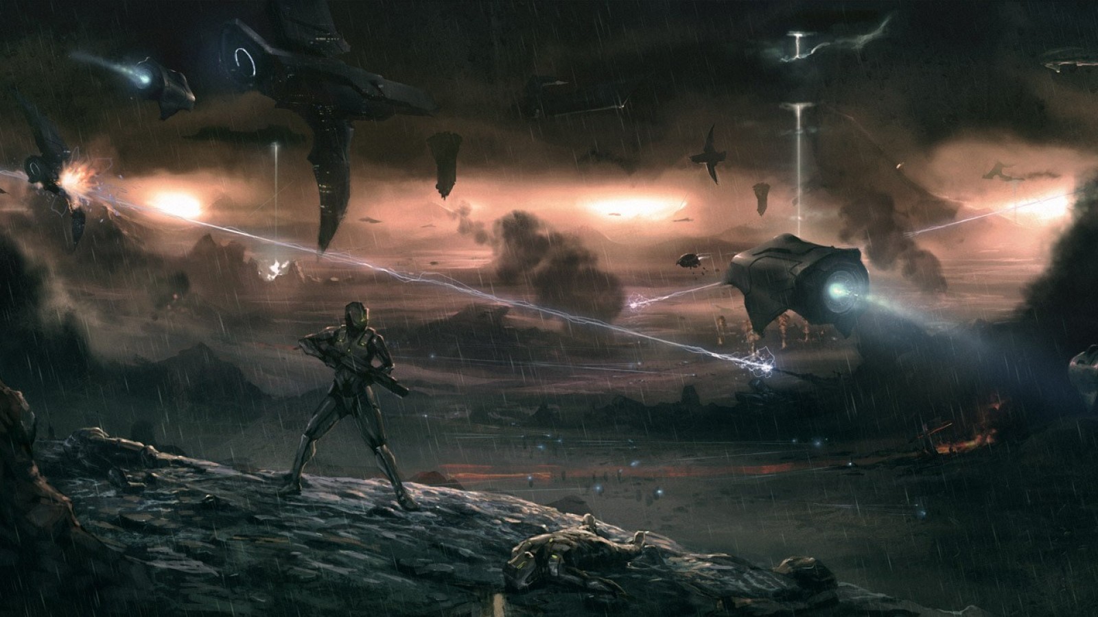 Halo Human Forerunner War - HD Wallpaper 