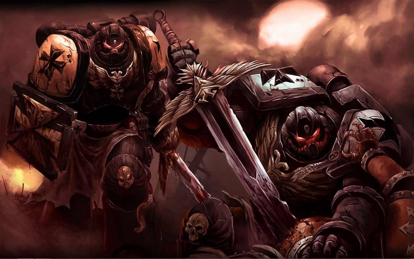 Warhammer 40k Wallpaper Warhammer, 40k, Space, Marines - Warhammer 40k Black Templars - HD Wallpaper 