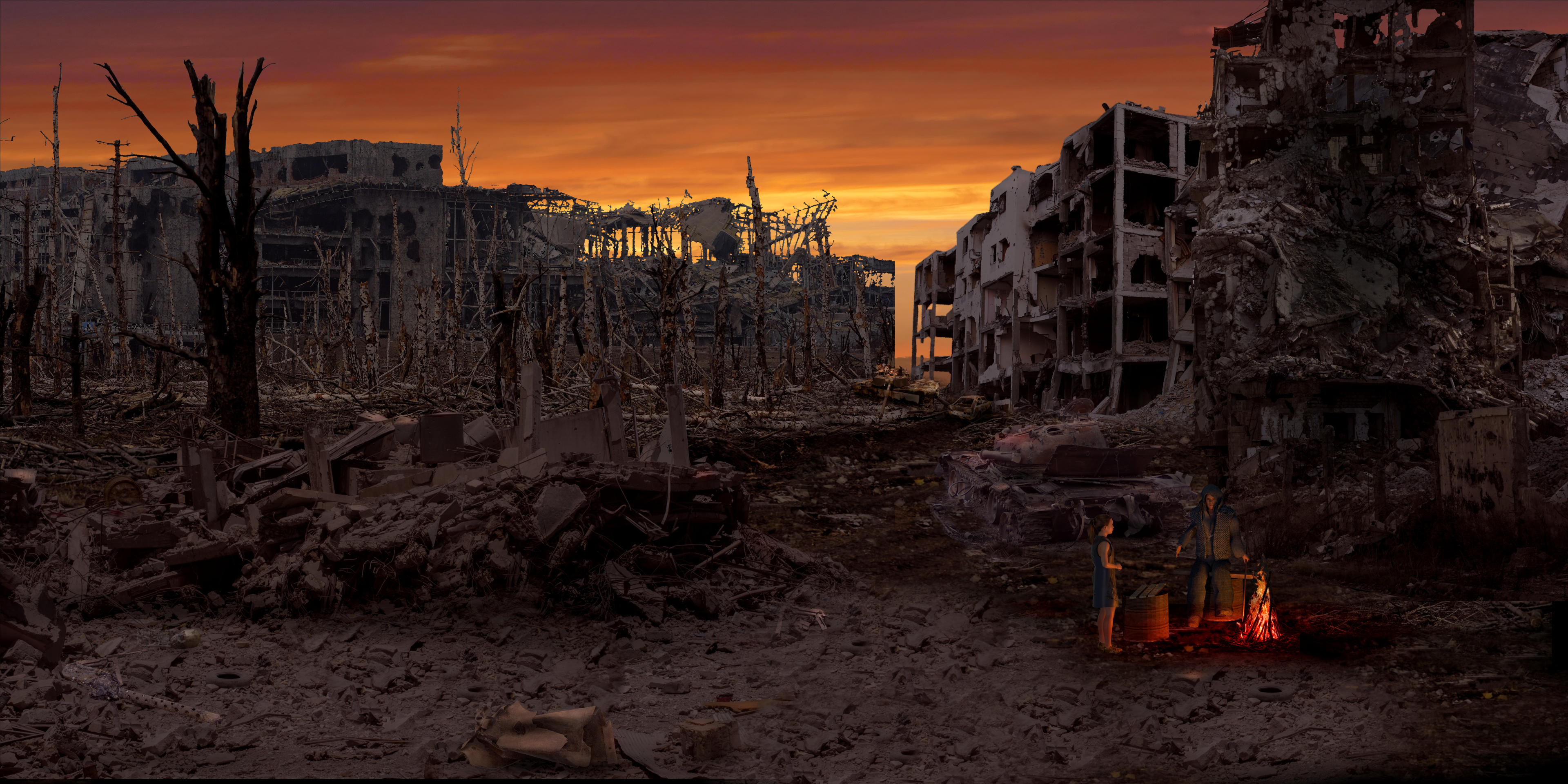 Dystopian Landscape - HD Wallpaper 