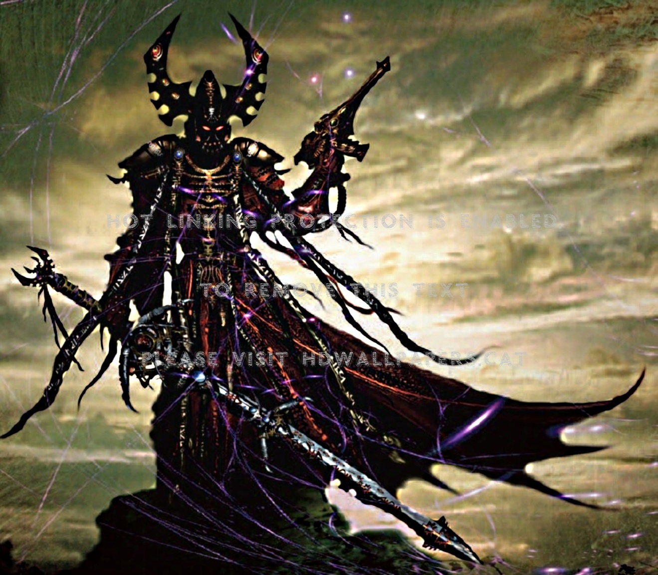 Eldar Warlock Staff Sparkle Dark Abstract - Warhammer 40k Eldar Warlock - HD Wallpaper 