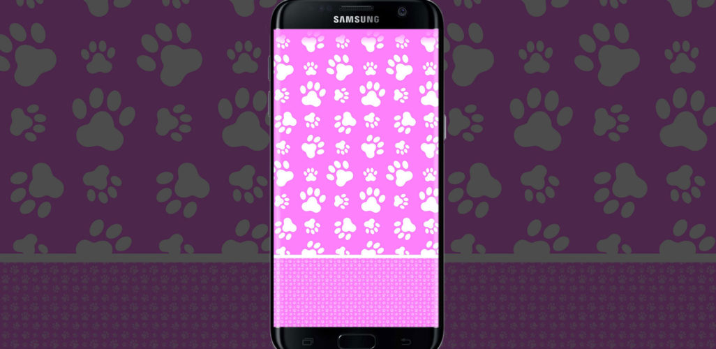Light Pink Paws Wallpaper - Smartphone - HD Wallpaper 