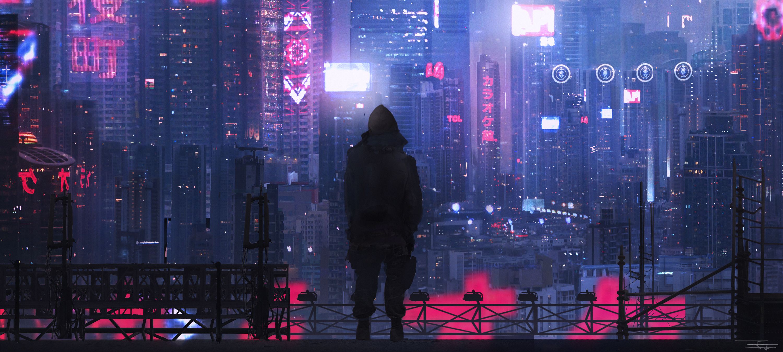 Cyberpunk 2077 Concept Art City - HD Wallpaper 