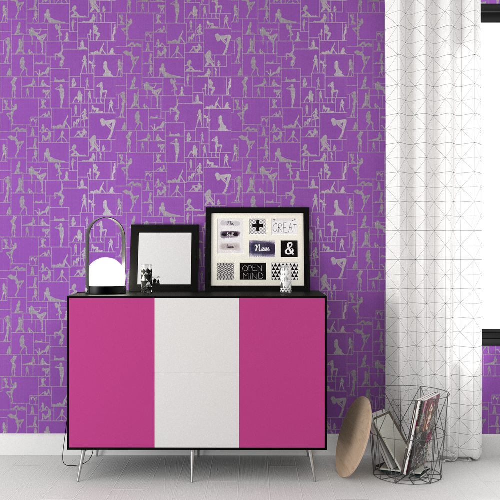 Wallpaper Temptation By Koziel Colour Dark Purple - Wallpaper - HD Wallpaper 