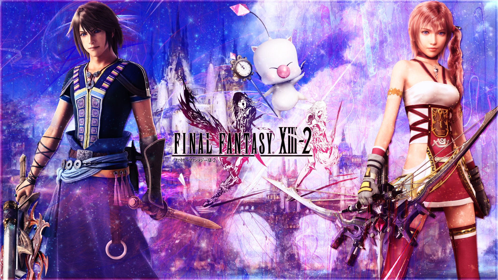 Wallpaper Final Fantasy Xiii-2 Wide - Final Fantasy Xiii 2 - HD Wallpaper 