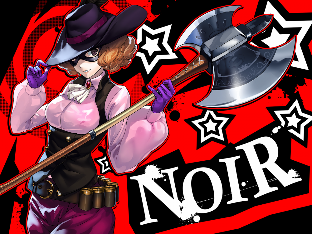 Persona 5, Okumura Haru, Noir, Mask, Axe, Hat, Anime - Persona 5 Haru Weapon - HD Wallpaper 