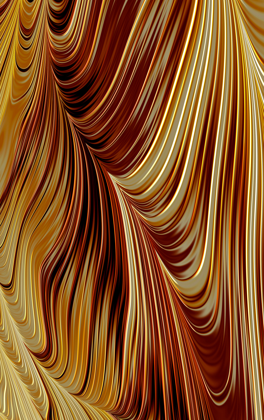 Golden, Wavy Surface, Texture, Abstraction, Wallpaper - Gold Background Ipad - HD Wallpaper 
