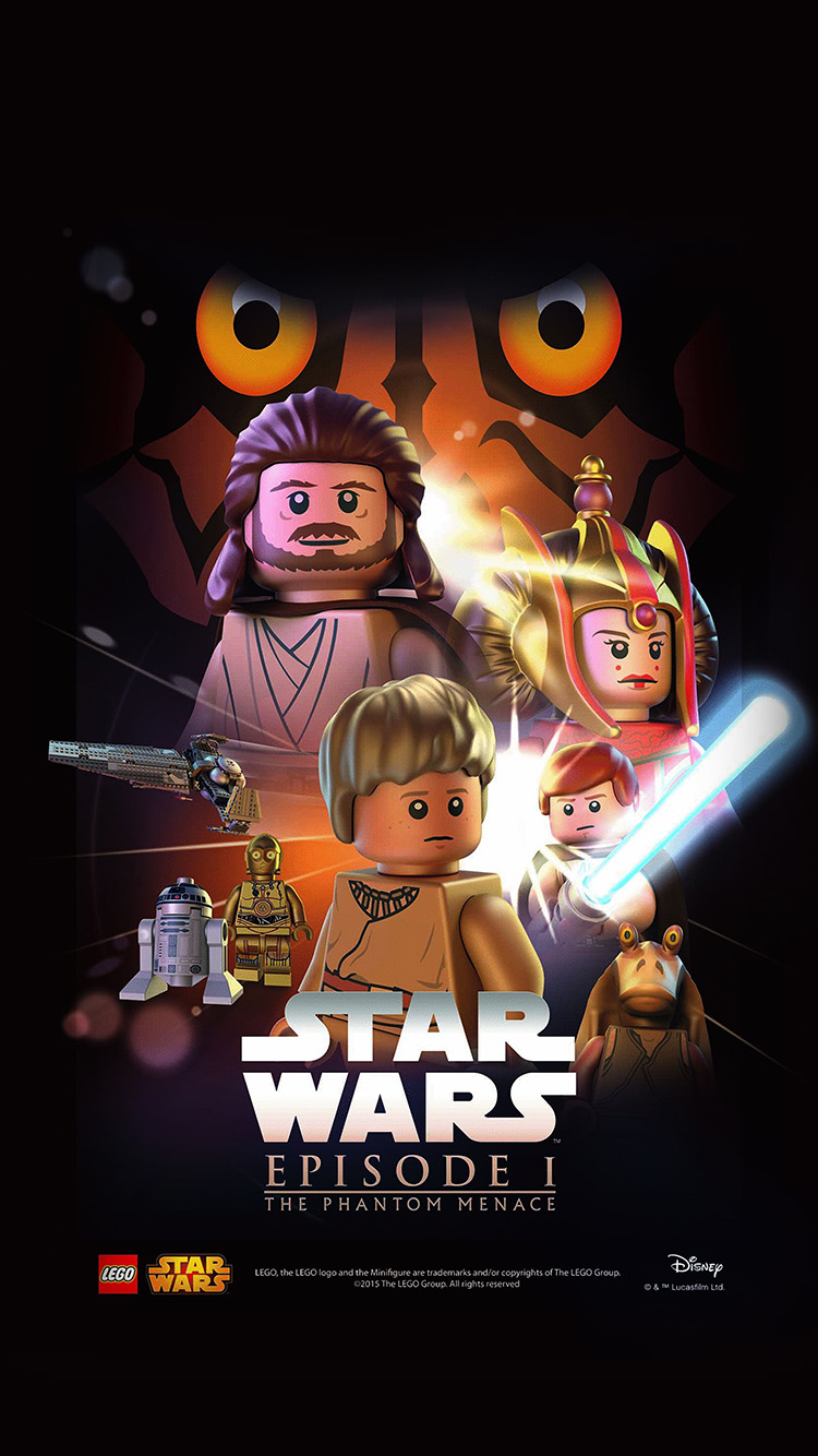 Lego Star Wars The Phantom Menace Poster - HD Wallpaper 
