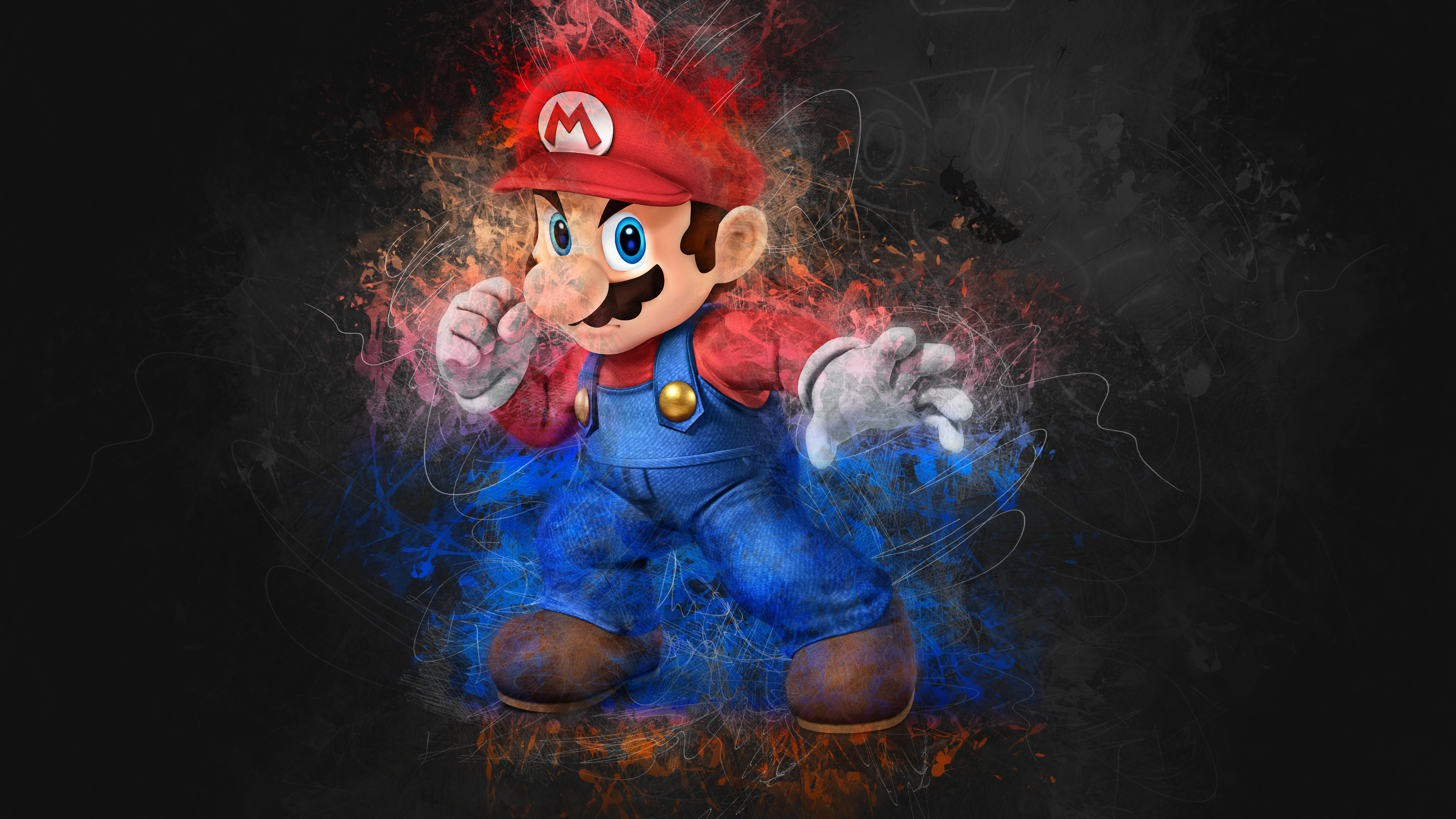 Super Mario Artwork 4k Wallpapers - Diamond Painting Mario - HD Wallpaper 