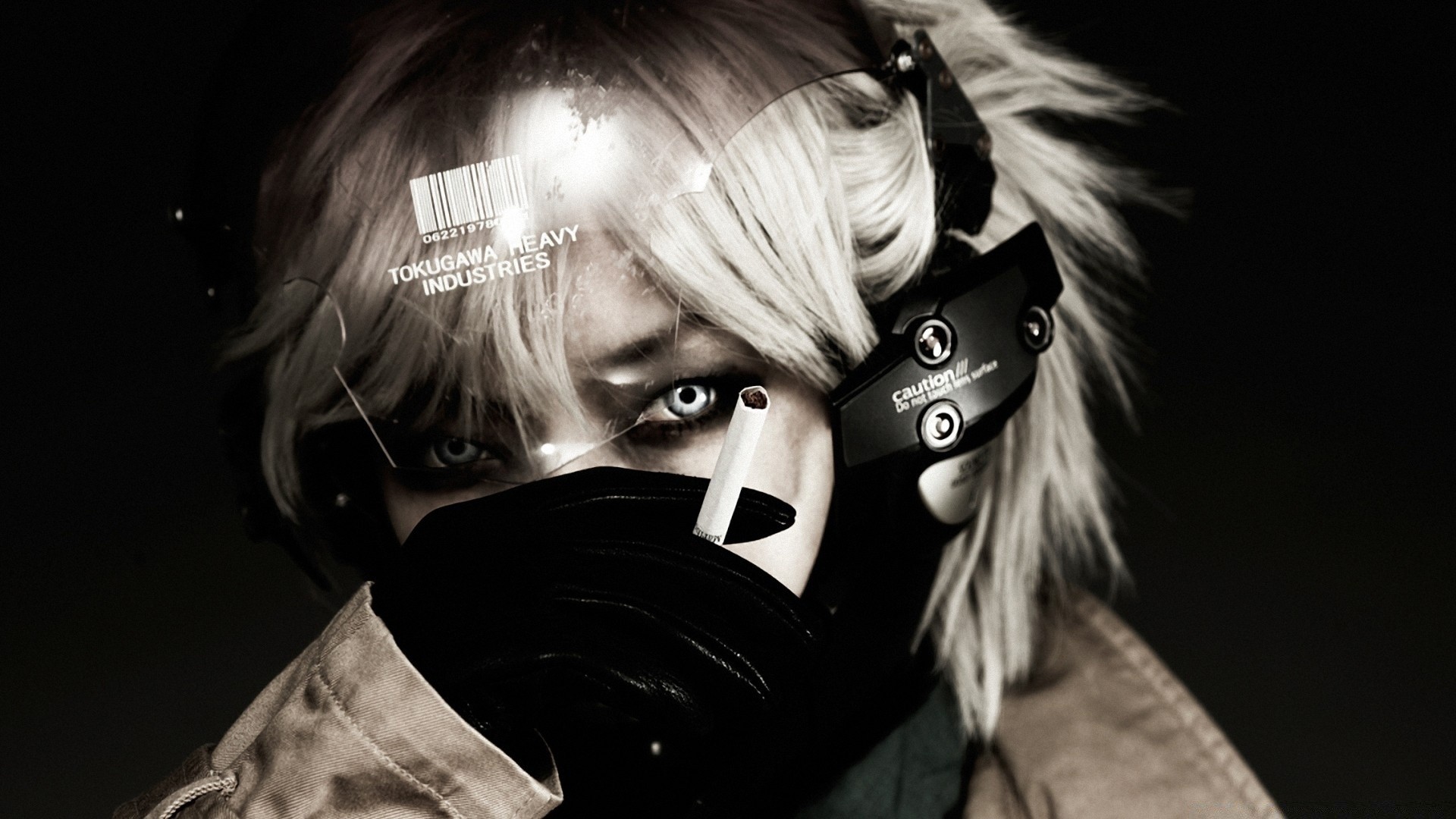 Metal Gear Woman Portrait Dark Adult Girl Monochrome - Raiden Metal Gear Hd - HD Wallpaper 