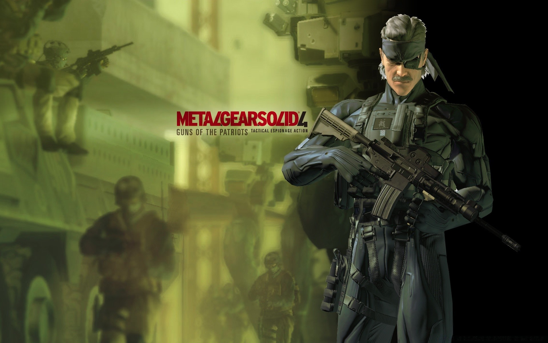 Metal Gear War Military Man Army Camouflage Uniform - Guns Of The Patriots Snake - HD Wallpaper 