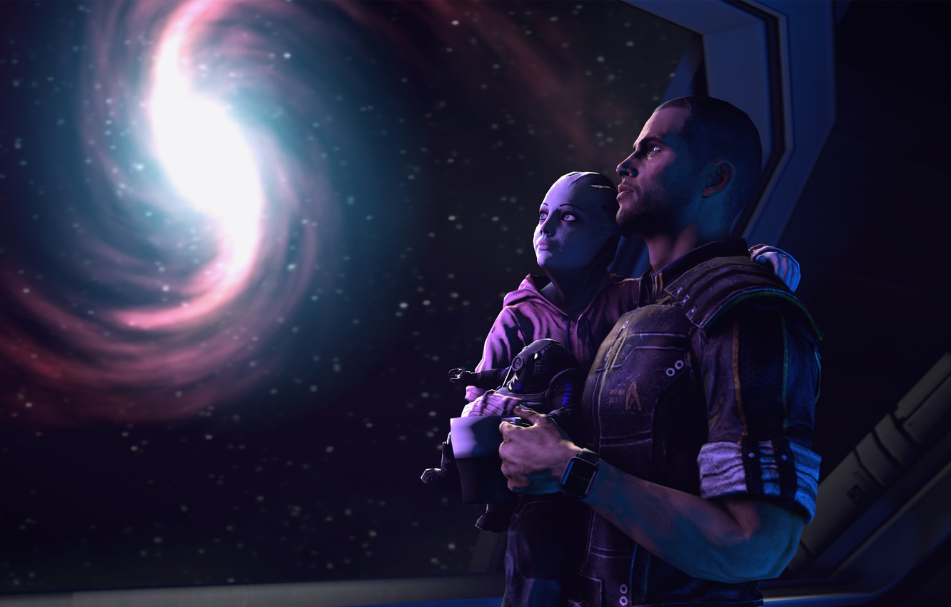 Photo Wallpaper Rendering, Child, Mass Effect, Shepard, - Mass Effect Asari - HD Wallpaper 