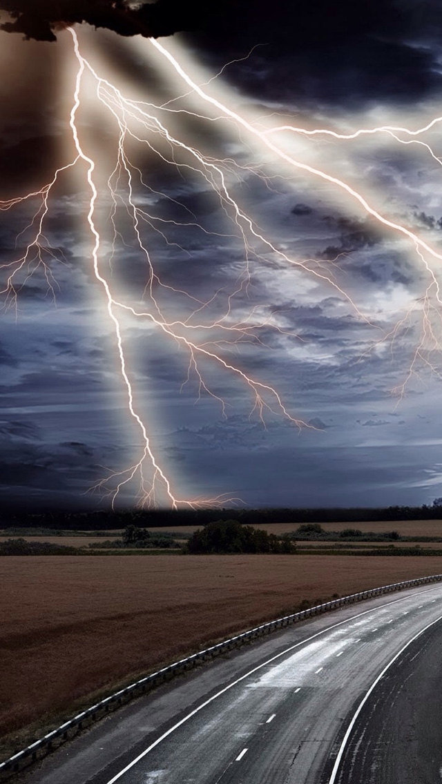 Iphone 5 Wallpaper Lightning - HD Wallpaper 