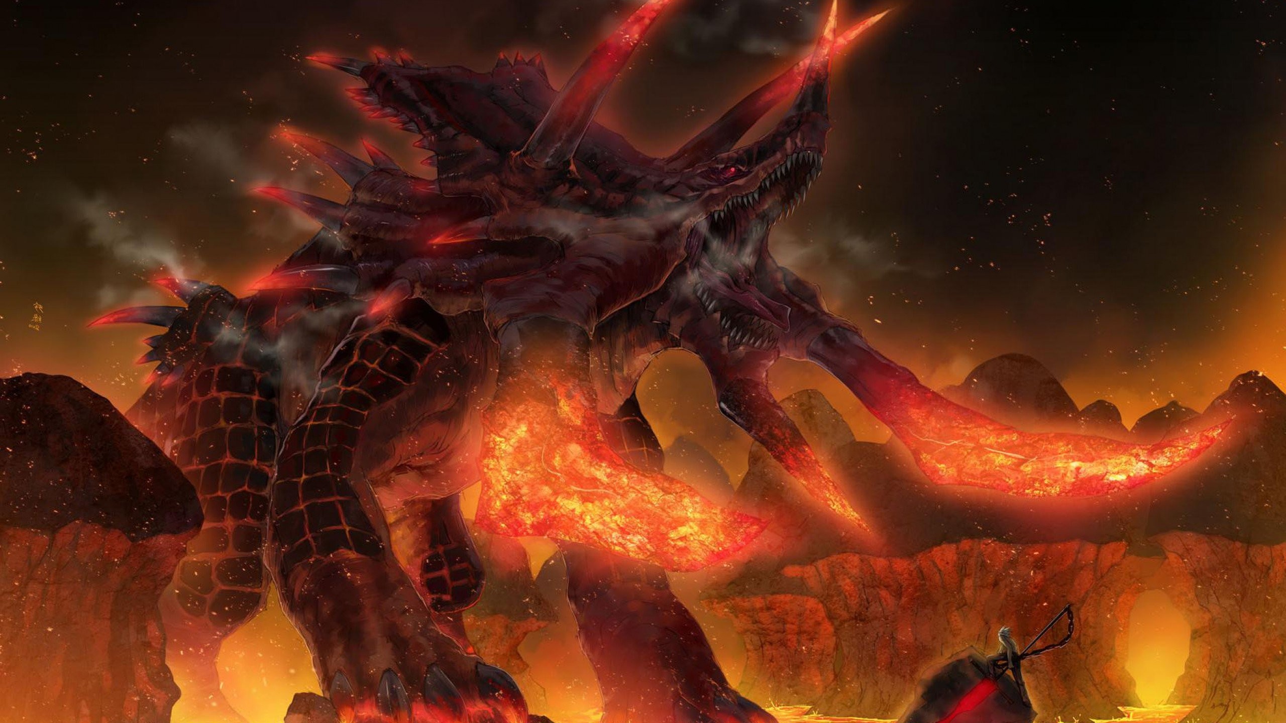 Starcraft Ii Cool Hd Wallpaper - Demon Wallpaper Fire Wolf - HD Wallpaper 