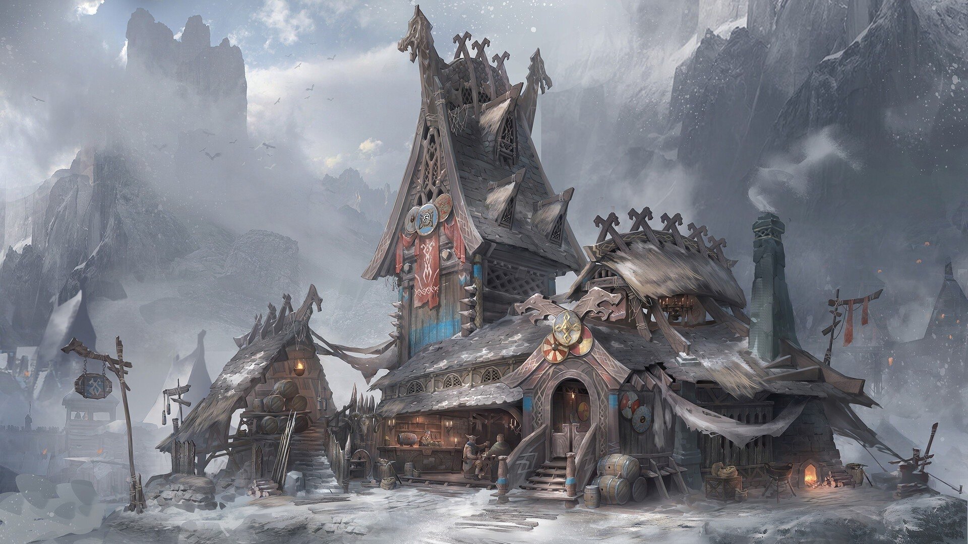Viking Tavern - HD Wallpaper 
