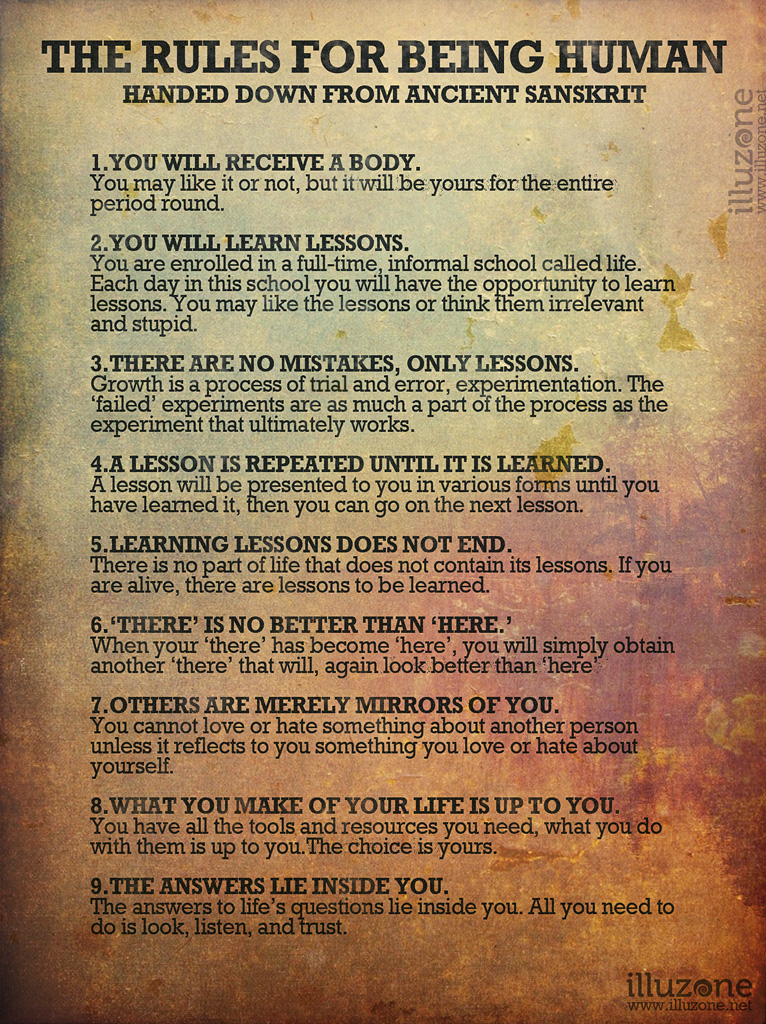 12 Rules Of Being Human - HD Wallpaper 
