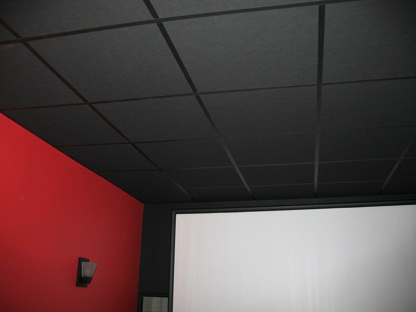Black Acoustic Ceiling Tiles - HD Wallpaper 
