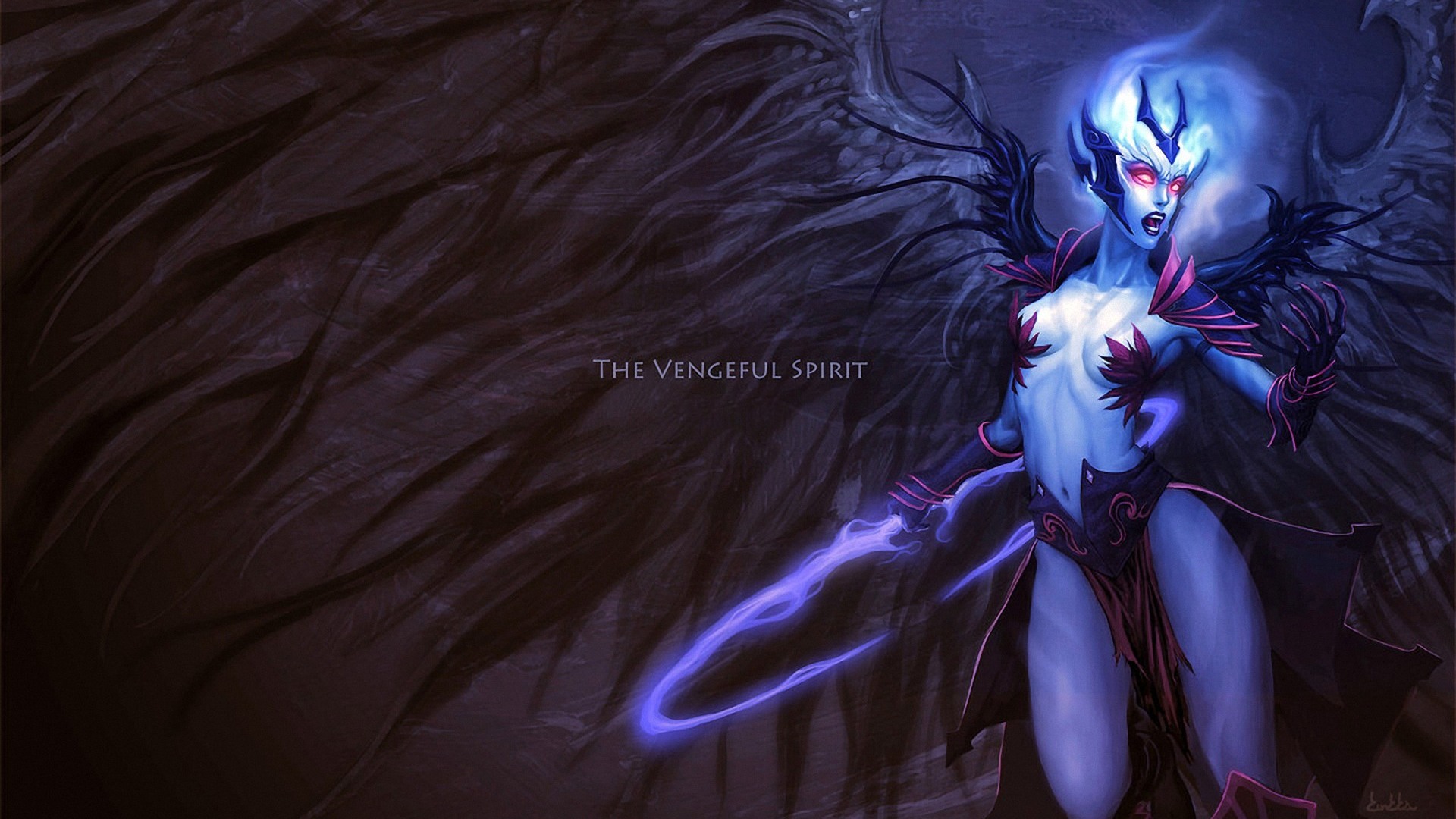 Vengeful Spirit Dota 2 Art - HD Wallpaper 