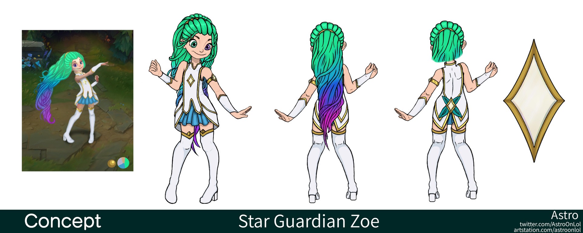 Star Guardian Zoe By Astro Art Hd Wallpaper Background - Zoe Star Guardian Fanart - HD Wallpaper 