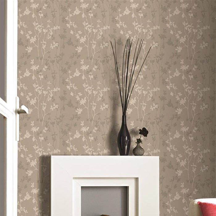 Taupe Wallpaper Living Room - HD Wallpaper 