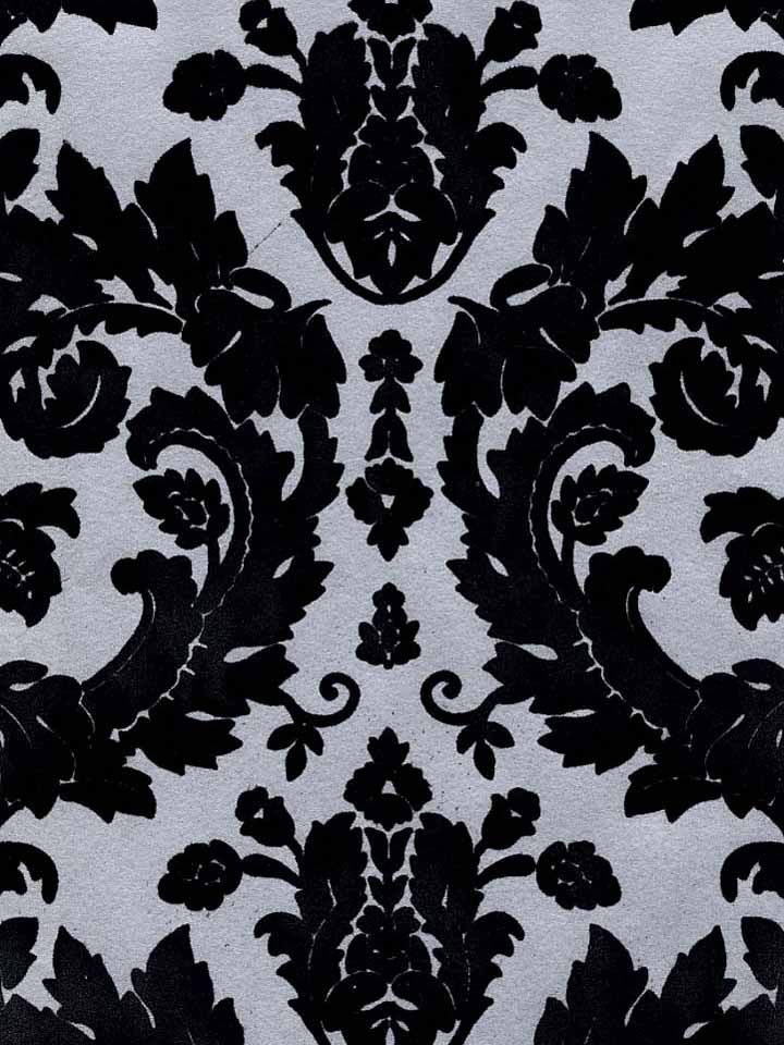 Black And Silver Damask - HD Wallpaper 