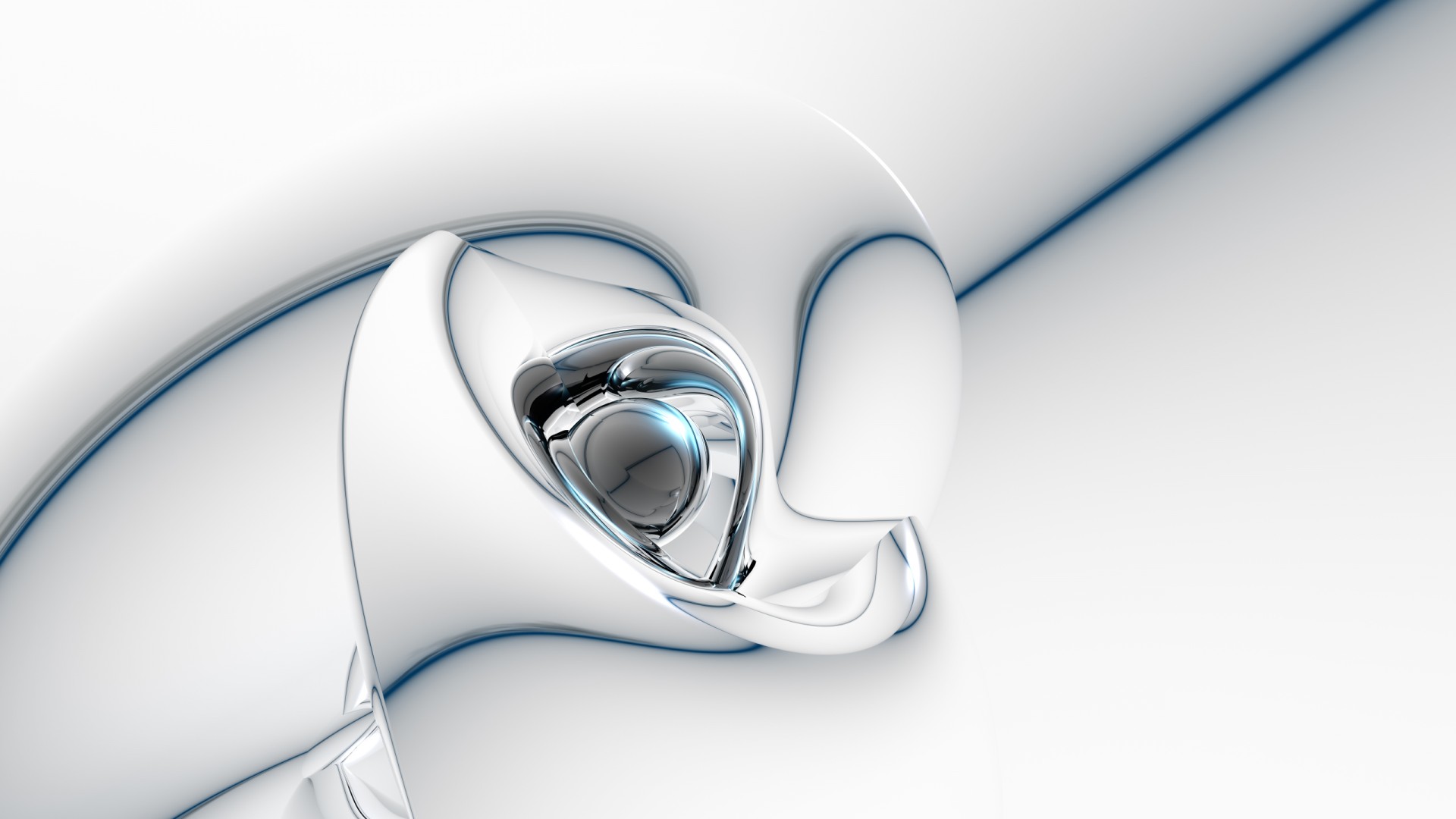 3d Abstract Wallpaper White - HD Wallpaper 