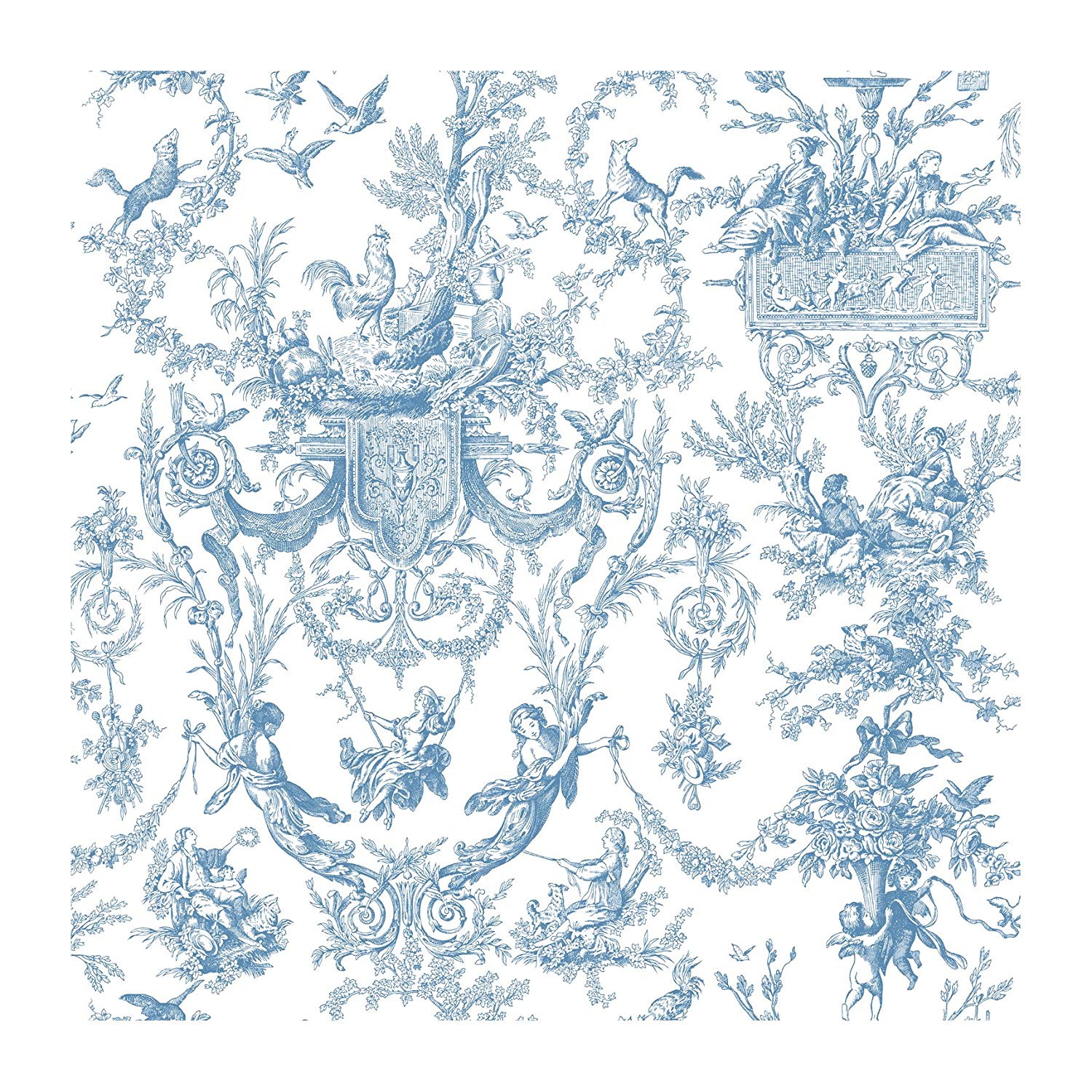 French Toile Wallpaper Patterns - HD Wallpaper 