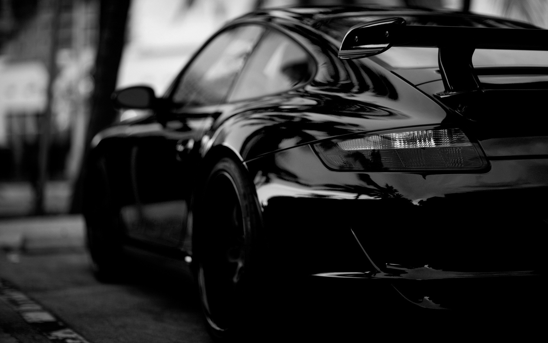 Car Wallpaper Porsche Black Wallpapers - Hd Porsche - HD Wallpaper 
