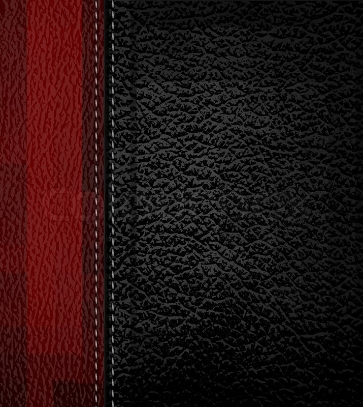 Black Leather Red Stitching - HD Wallpaper 