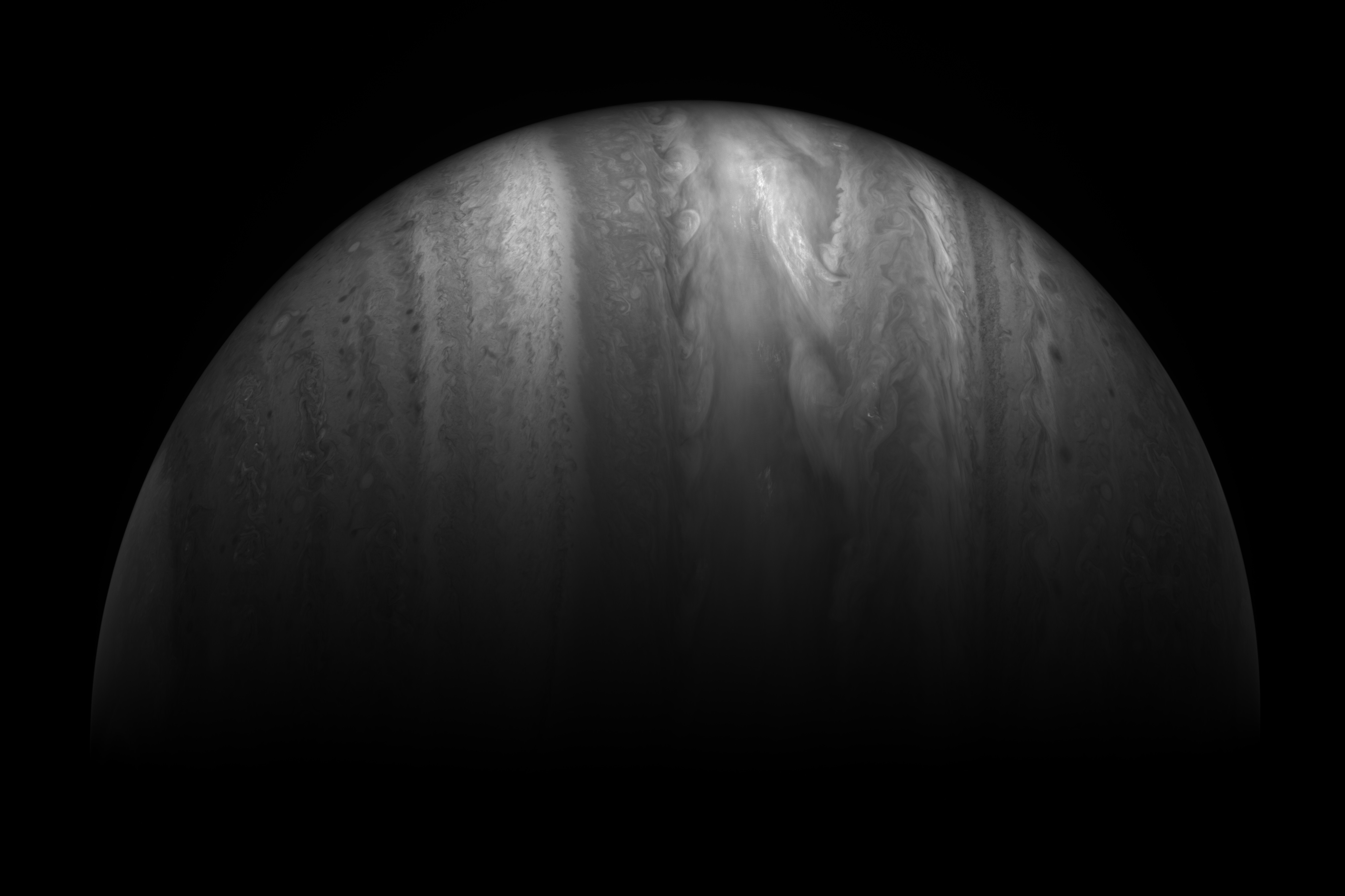 Black And White Horizontal Jupiter Wallpaper - Jupiter From New Horizons - HD Wallpaper 