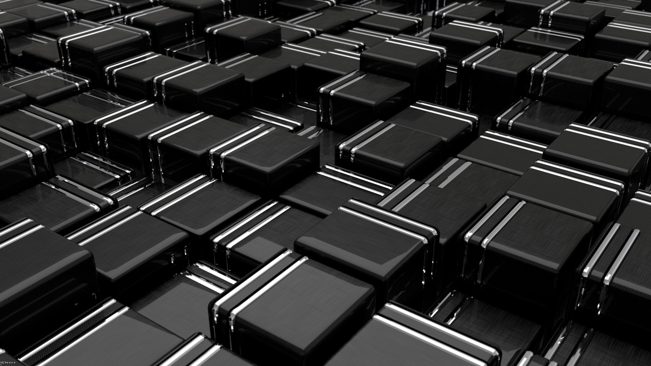 Structural Cubes, Texture, Black, Wallpaper - Monochrome - HD Wallpaper 