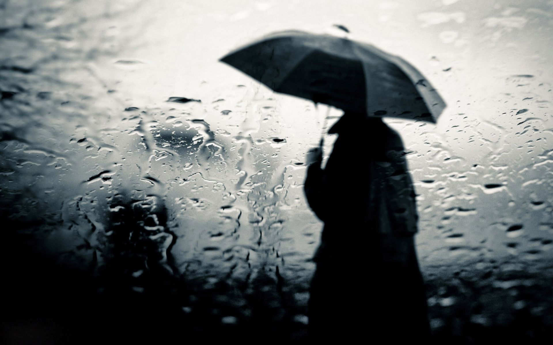 Sad Boys Wallpapers - Man Standing In Rain - HD Wallpaper 