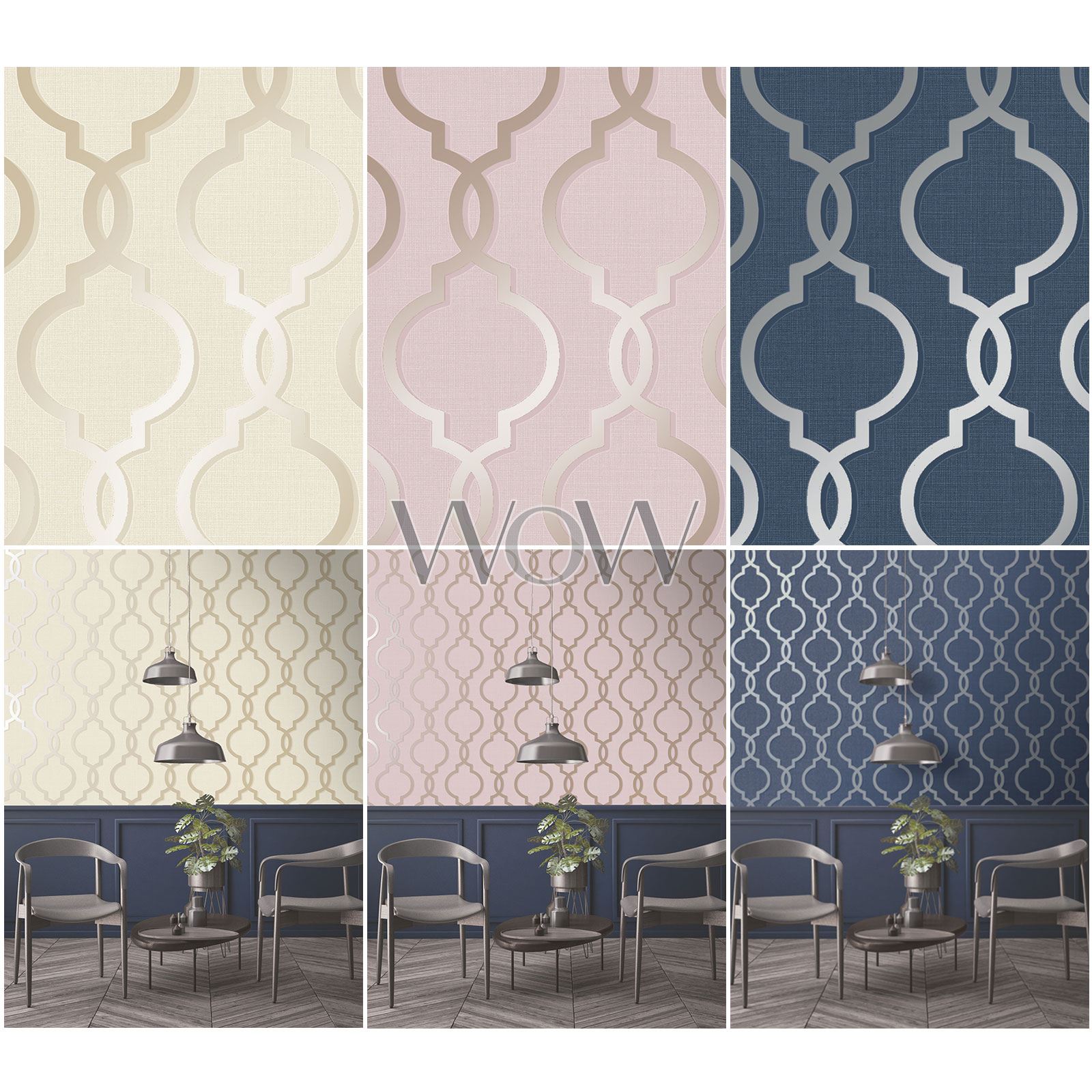 Laticia Geometric Trellis Wallpaper Holden Decor - HD Wallpaper 