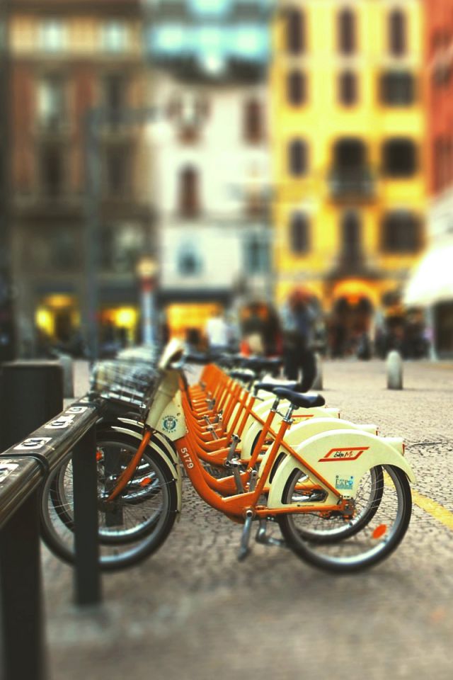 Bicycles - Hd City Blur Background - HD Wallpaper 