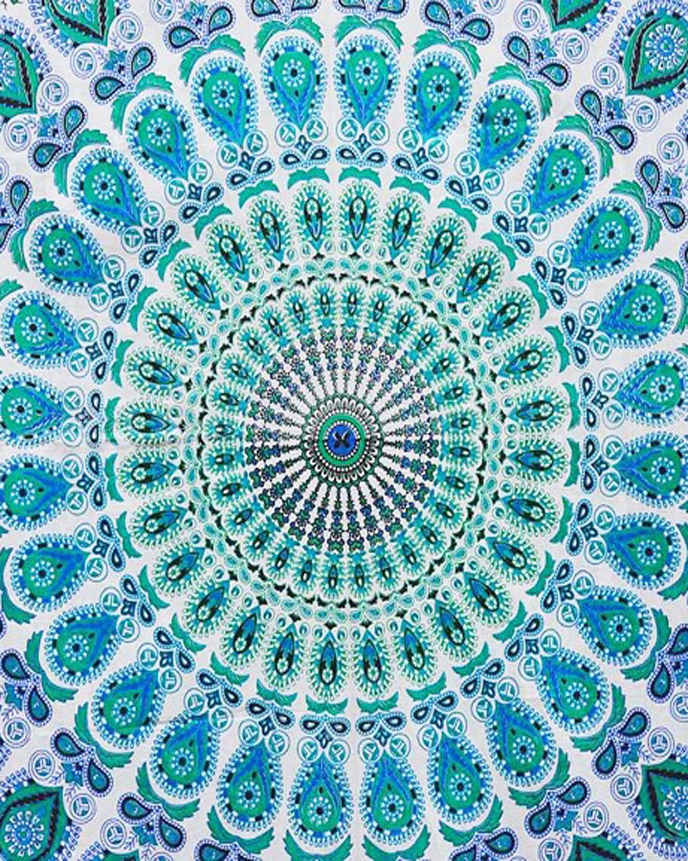 Blue Mandala Tapestry - HD Wallpaper 