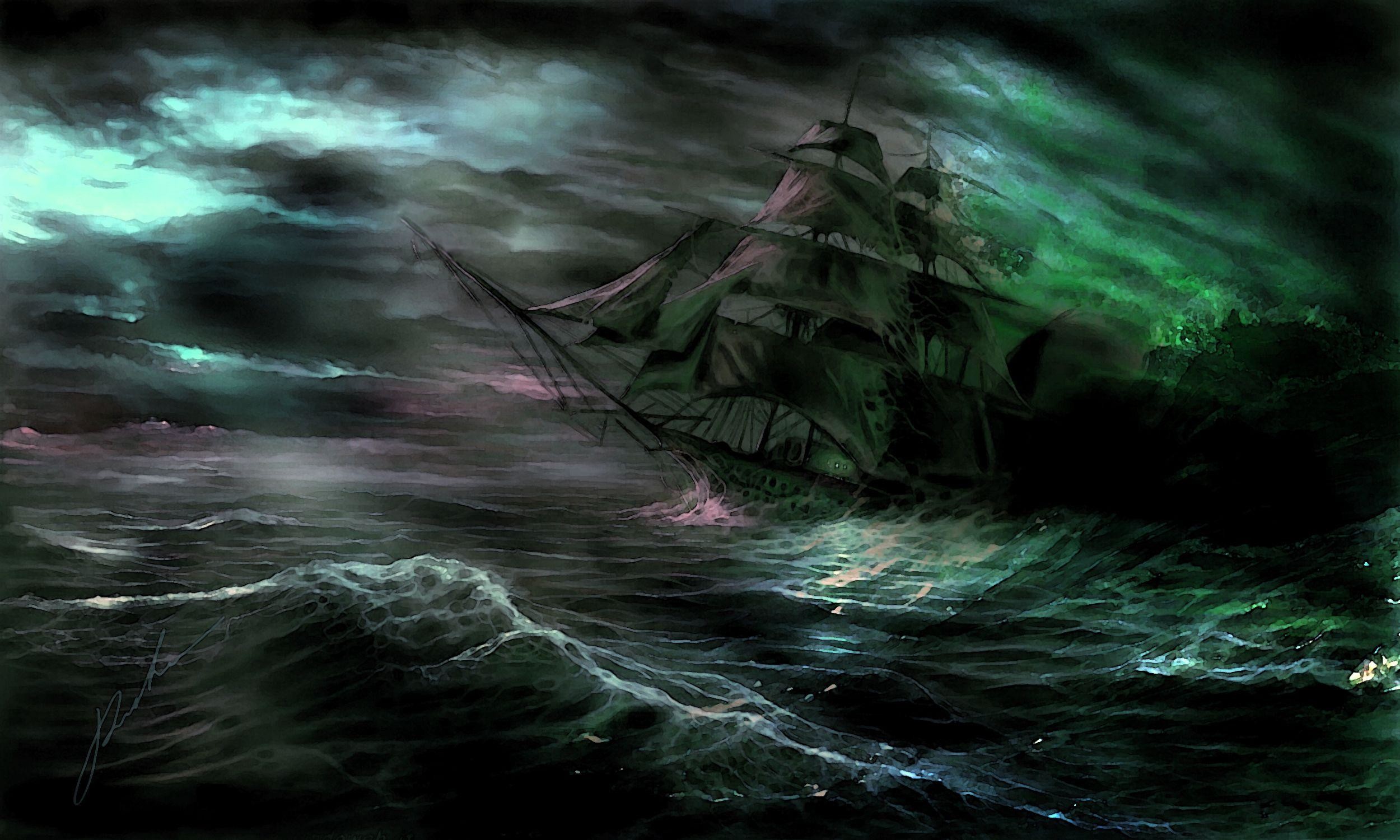 Ghost Pirate Ship Wallpaper For Android 
 Data-src - Ghost Ship Wallpaper Hd - HD Wallpaper 
