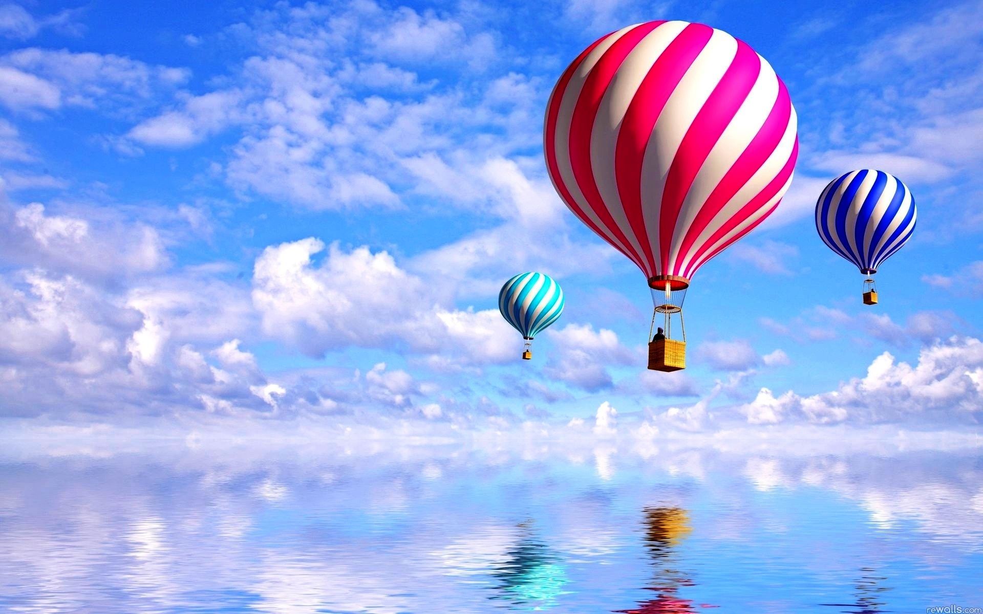 Flying Big Balloons 3d New Hd Images - Hot Air Balloon Hd - HD Wallpaper 