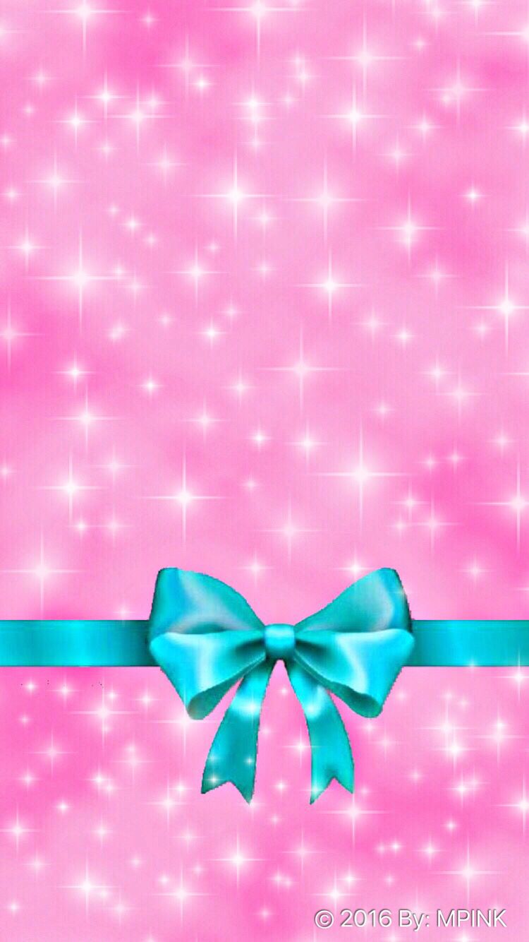 Glitter Bow Background Pink - HD Wallpaper 