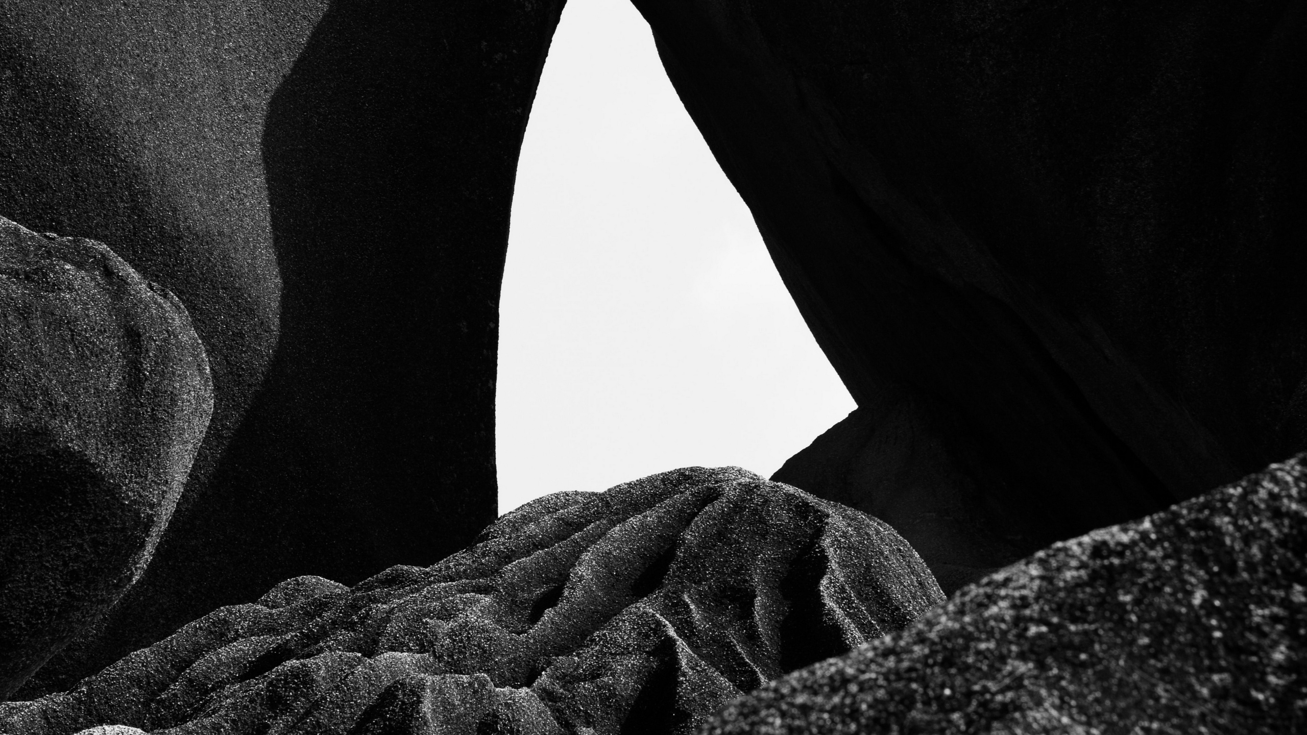 Wallpaper Rocks, Stones, Bw, Gray - Wallpaper - HD Wallpaper 