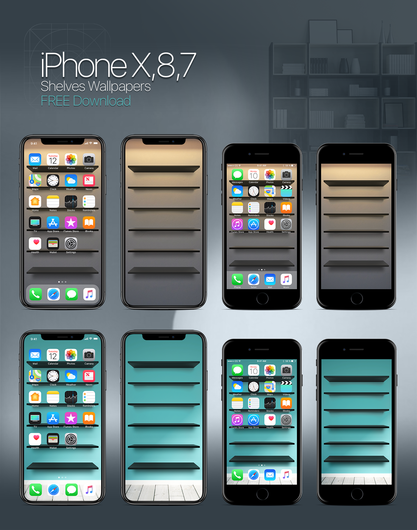 Px Shelf Iphone Wallpaper-x5a819s - Iphone X Wallpaper App - HD Wallpaper 