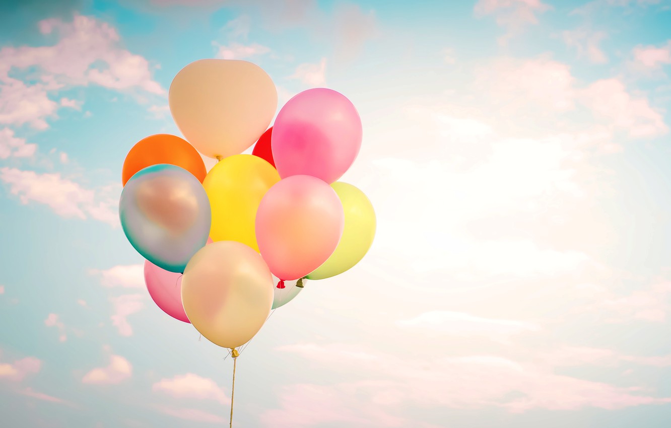 Photo Wallpaper Summer, The Sky, The Sun, Happiness, - Colorful Balloon - HD Wallpaper 