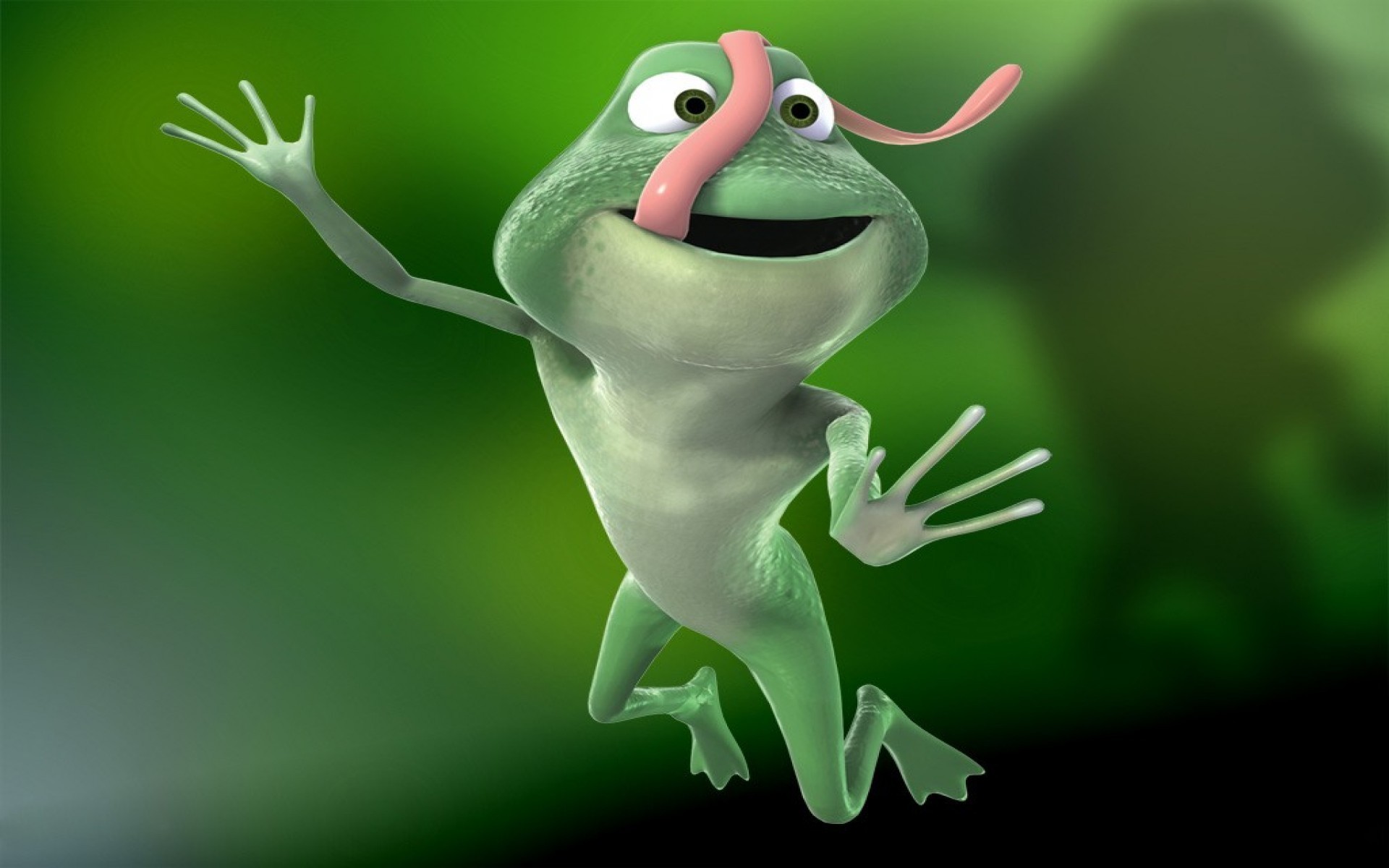 Cartoons Funny Animated Frogs Wallpaper - HD Wallpaper 