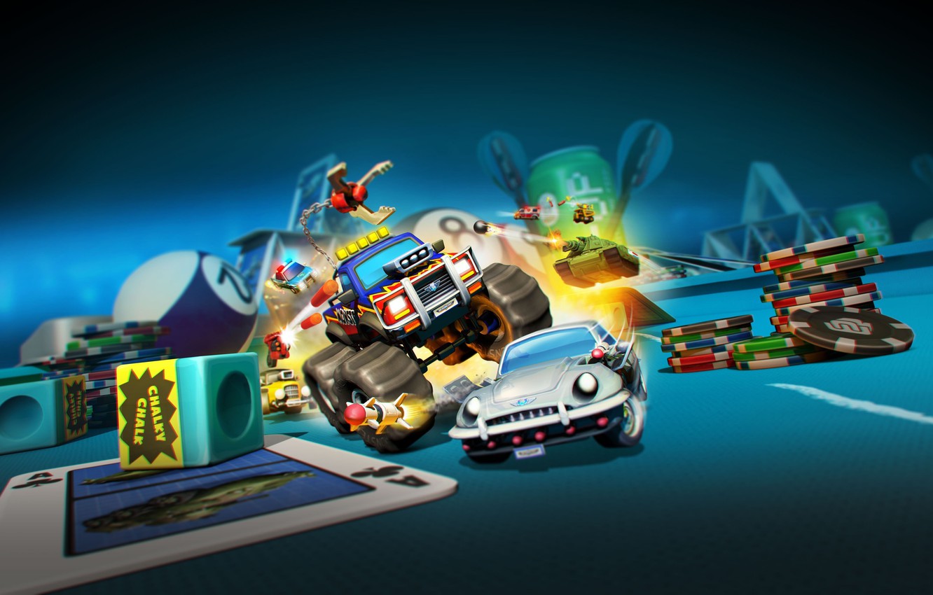 Photo Wallpaper Car, Game, Tank, Casino, Micro Machines - Nintendo Switch Micro Machines - HD Wallpaper 