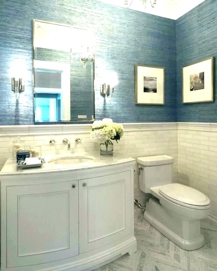 Wallpaper For Small Powder Room Designs Bathrooms Very - Grass Cloth Wallpaper Bathroom - HD Wallpaper 
